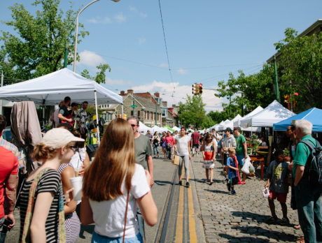 Crowds gather on Germantown Avenue in Chestnut Hill for the annual Home and Garden festival.