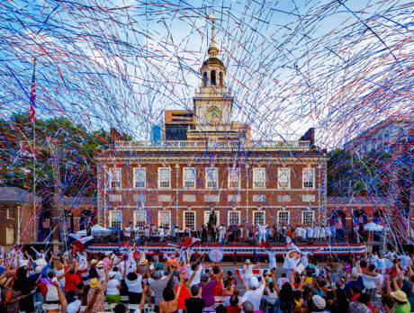Gospel choir outside Independence Hall in Philadelphia