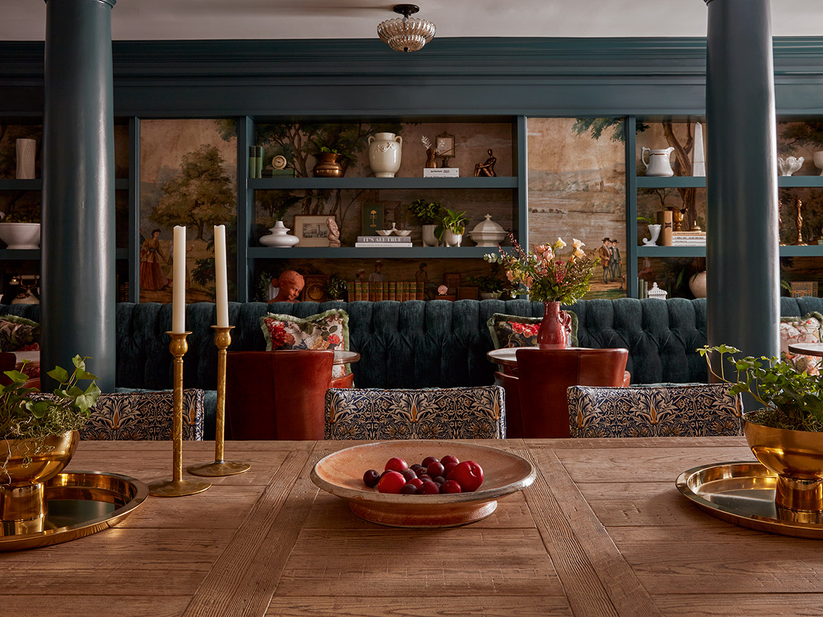 The lounge at the Guild House Hotel in Philadelphia