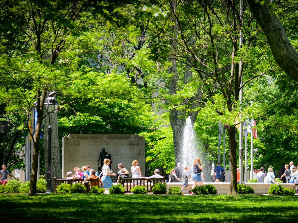 Washington Square with the Tomb of the Unknown Revolutionary War Soldier