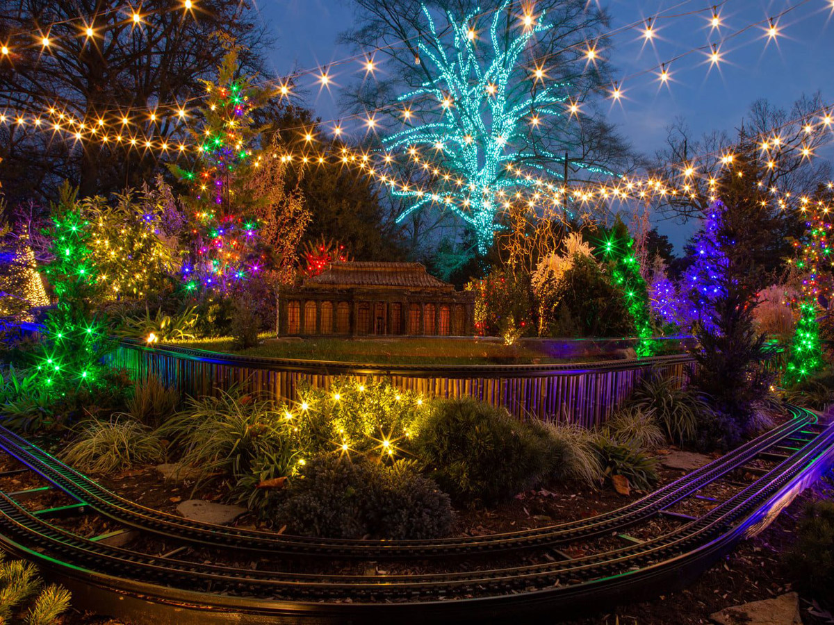 Longwood Christmas garden railway