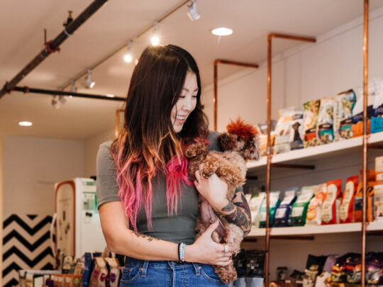 Amy Ko and Churro at ham + bone
