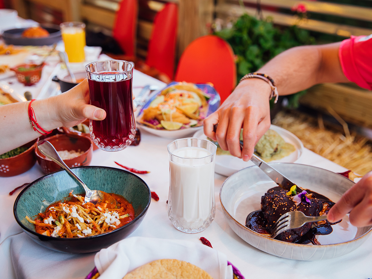 People enjoy a variety of dishes and drinks as Casa Mexico in Philadelphia.